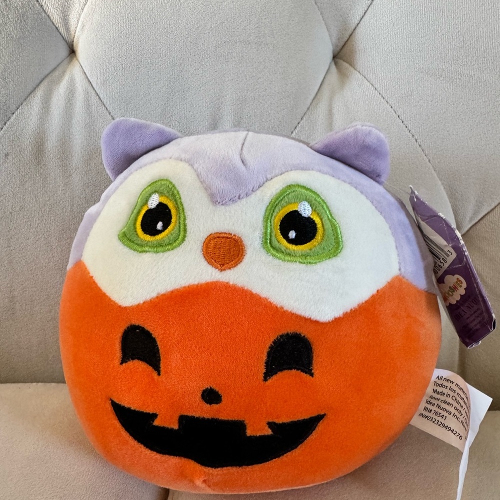 Jack o lantern owl stuffy